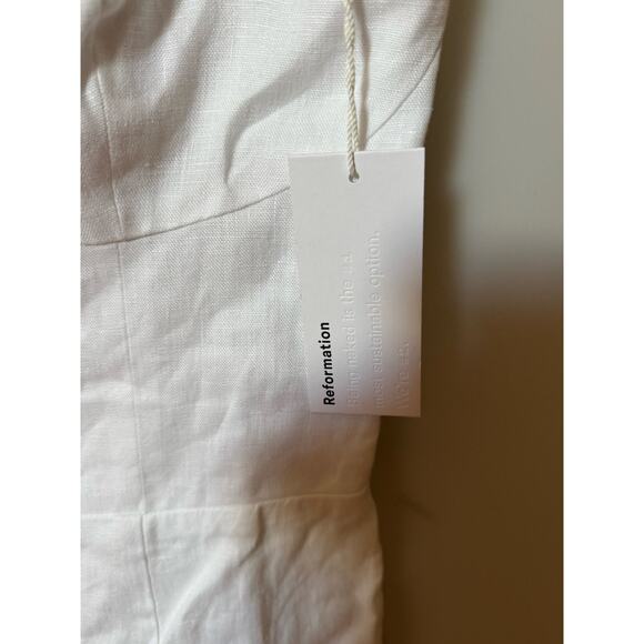 Reformation Shiela Linen Dress - White - Size 8 - NWT - Picture 5 of 8